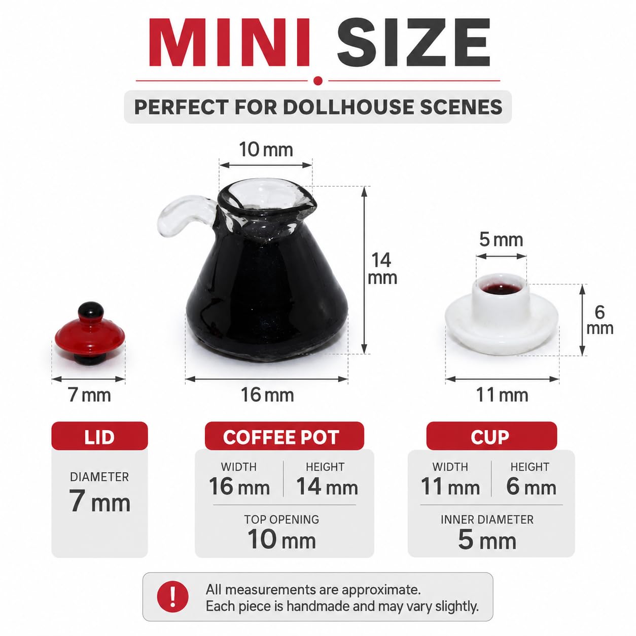 Miniature Coffee Pot Dollhouse Miniature, Creative Home Scene Model? Modern Cafe Dining Accessory 1:12?Doll Kitchen Christmas Party Decoration