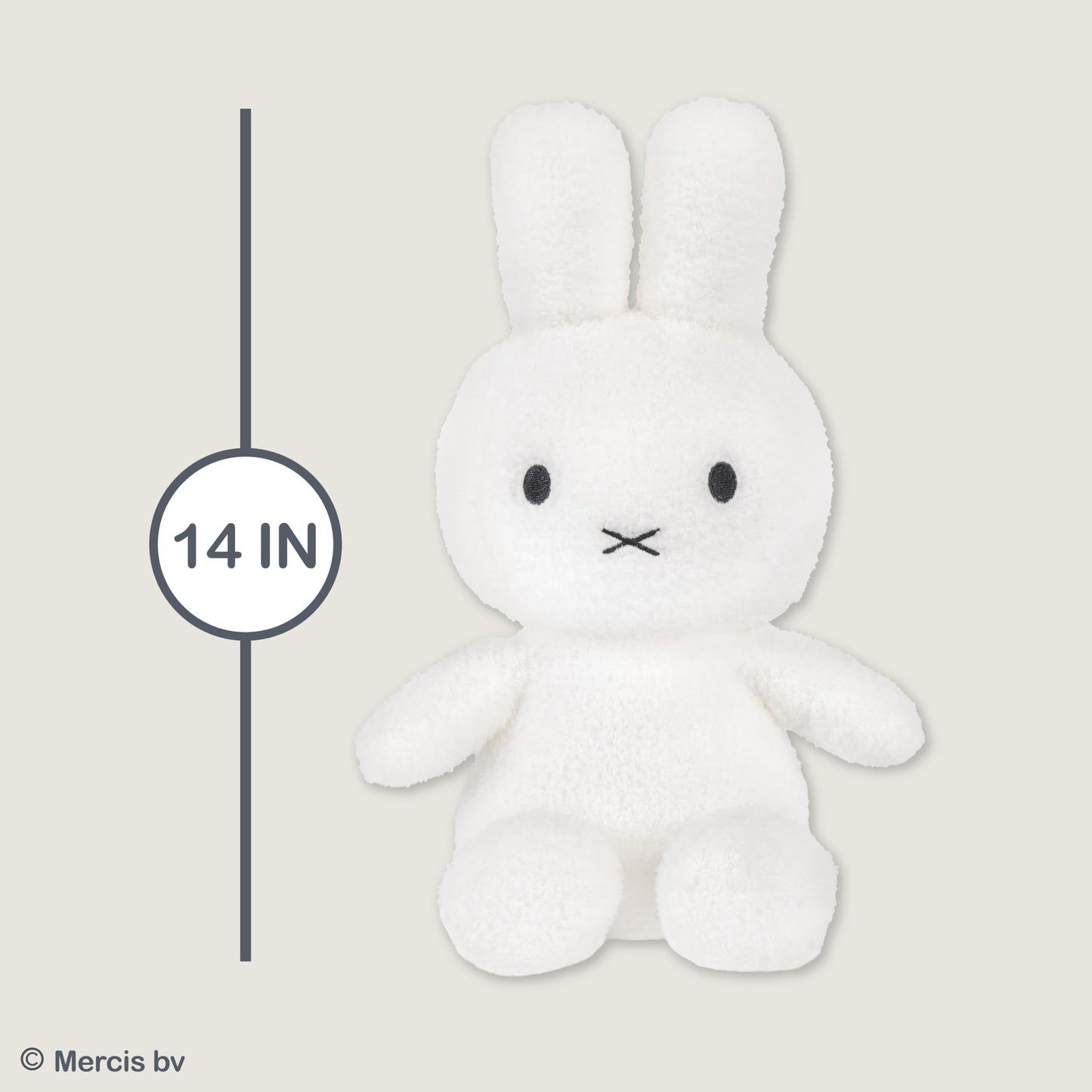 Kids Preferred White Miffy Plush Toy, 12 Inch Sitting Dutch Bunny Plush, Soft Boa Rabbit Bunny Stuffed Animal Plushie Doll for Girls and Boys