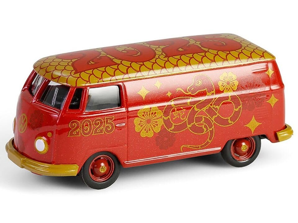 Van Chinese Zodiac 2025 Year Red with Graphics Hobby Exclusive Series 1/64 Diecast Model Car by Greenlight GL30531