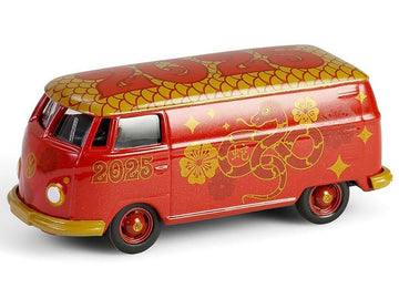 Van Chinese Zodiac 2025 Year Red with Graphics Hobby Exclusive Series 1/64 Diecast Model Car by Greenlight GL30531