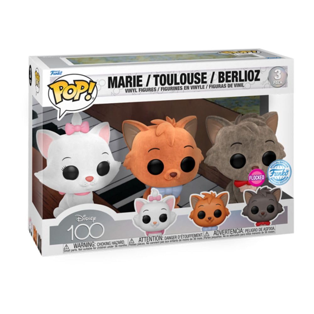 Funko Pop! Disney The Aristocats 3-Pack (Flocked) Special Edition Exclusive