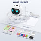 Drawing Robot for Kids, 200 Cards Voice Interactive Educational Toy for 3 4 5 6 7 8 Year Old Boys and Girls. Montessori Painting Learning Robot
