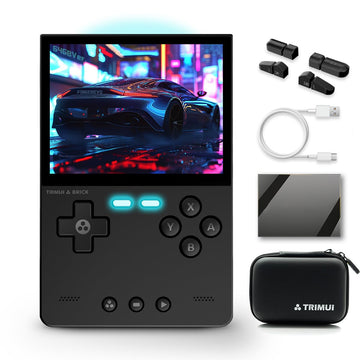 FINGEREVO Trimui Brick Handheld Game Console 3.2-inch 1024 * 768 IPS Screen 3000mAh Trimui-brick Opensource System with Portable Case and Screen