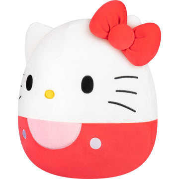 Squishmallows Original Sanrio 12in Hello Kitty in Red Overalls - Official Jazwares Plush (Medium-Sized)