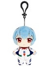 Great Eastern Entertainment Evangelion New Movie - Rei Ayanami Plug Suit Mini Plush w/Spring Clip 4.5" H