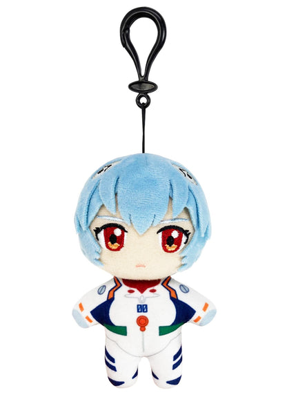 Great Eastern Entertainment Evangelion New Movie - Rei Ayanami Plug Suit Mini Plush w/Spring Clip 4.5" H