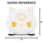 TeeTurtle Reversible 6" Cat Plushie - Celestial Sun and Moon - Cute Kawaii Soft Stuffed Animal