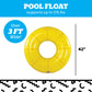 Large Lemon Lime Pool Float, Inflatable Swim Ring, Novelty Citrus Lounger for Pool Parties and Outdoor Summer Fun
