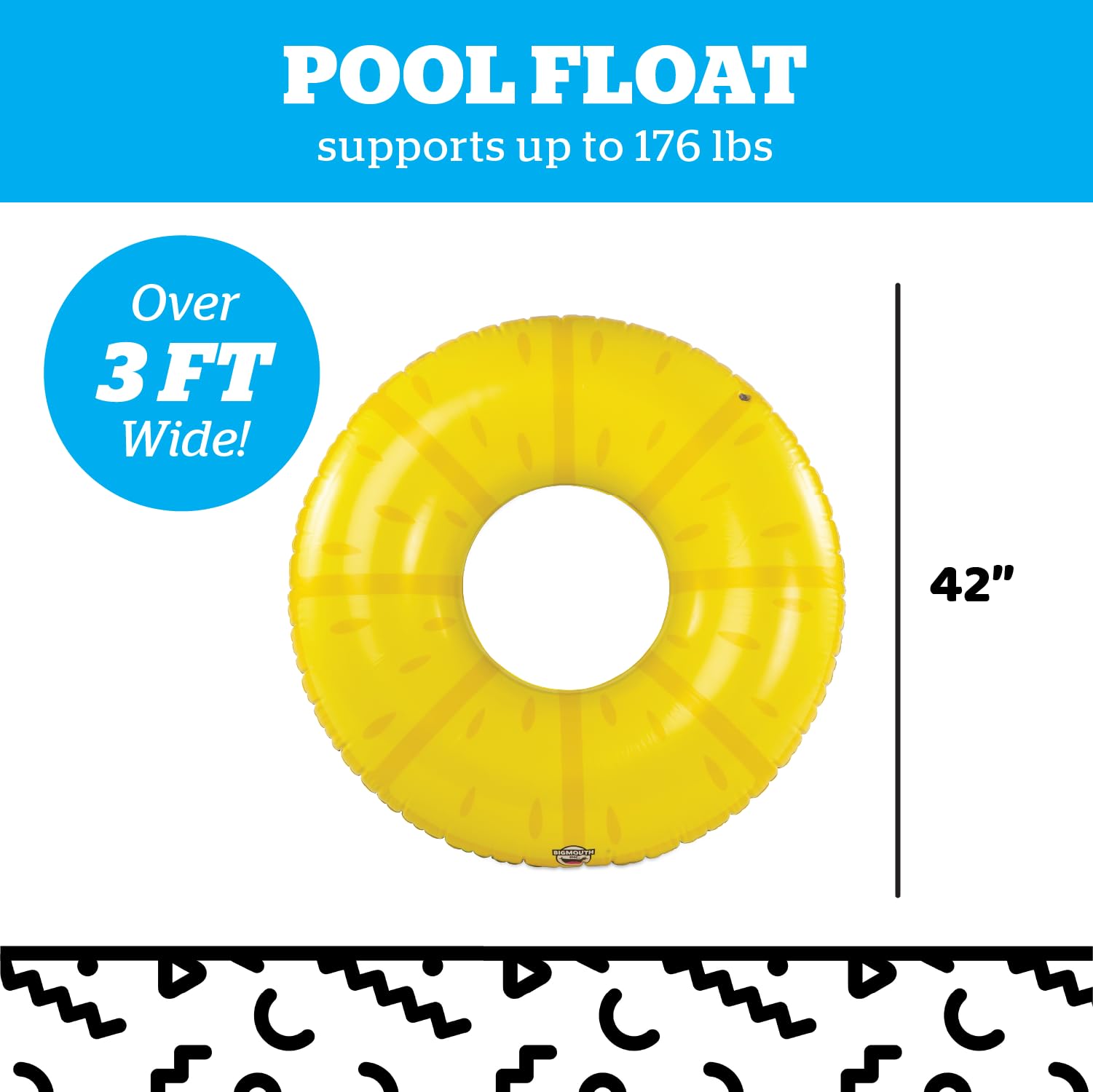 Large Lemon Lime Pool Float, Inflatable Swim Ring, Novelty Citrus Lounger for Pool Parties and Outdoor Summer Fun