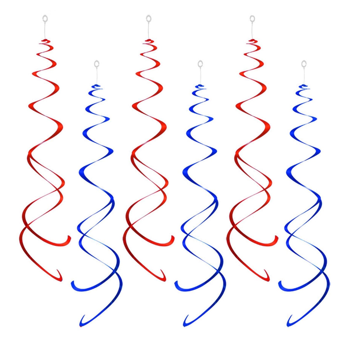 AimtoHome Party Swirl Decorations, Red and Blue Foil Ceiling Hanging Swirl Decoration, Whirls Decorations for Birthday | Wedding | Anniversary |