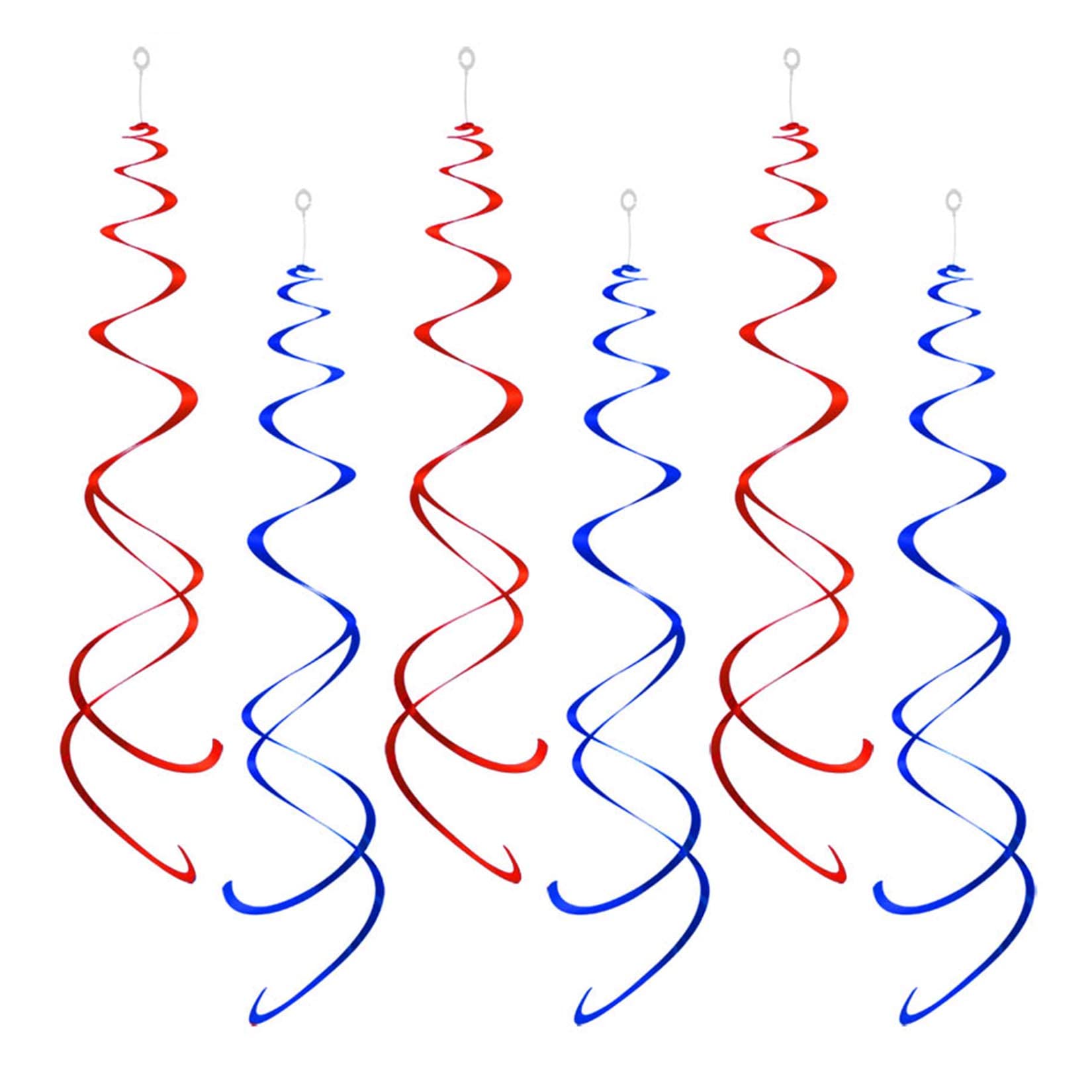 AimtoHome Party Swirl Decorations, Red and Blue Foil Ceiling Hanging Swirl Decoration, Whirls Decorations for Birthday | Wedding | Anniversary |