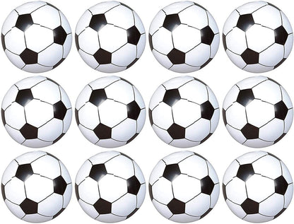 HAPPY DEALS ~ Soccer Beach Ball Inflates | 12 Pack | 9 Inch