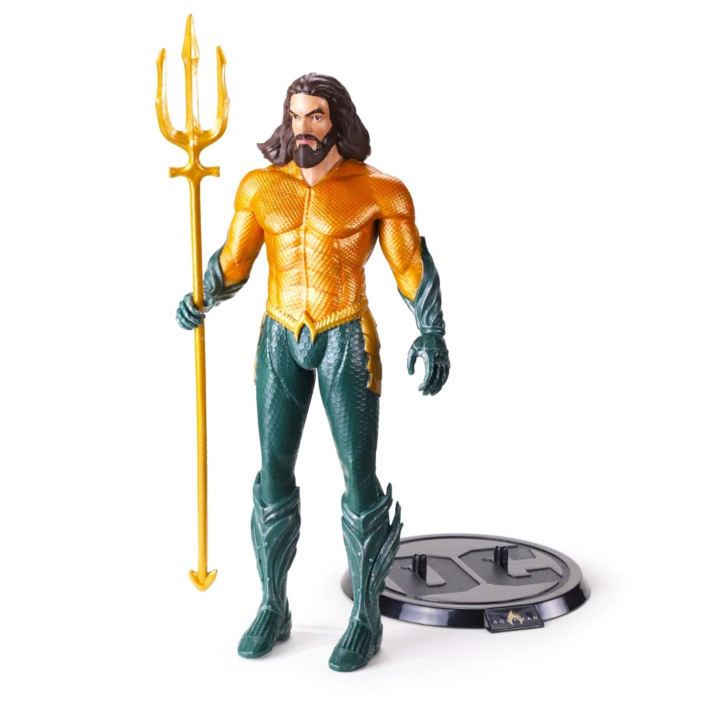 DC Comics Collectible Action Figures Set - Bundle with Flash and Aquaman Figurines Plus Batman Mobile Wallet | 7" Flash and Aquaman Bendy Figure Toys