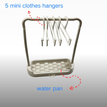 Sunoutdeeal Doll Clothes Rack Set Suitable for Drying and Displaying Dolls Outfits Suitable for Dollhouse Decoration Display Clothing for Labubu