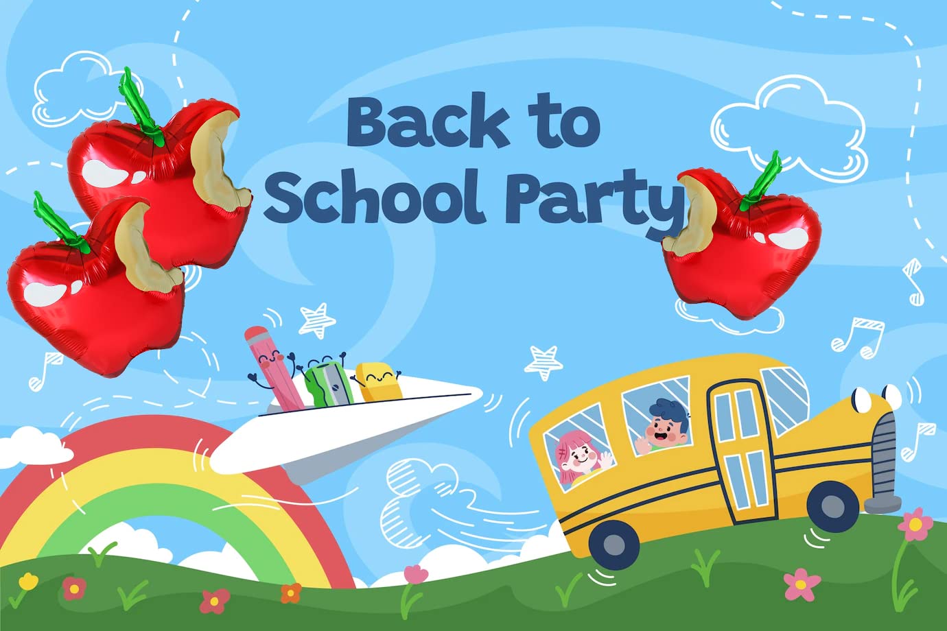 6Pcs Apple Balloons Fruit Balloons,Welcome Back to School Party Decoration Teacher Balloons Red ABC Apple Balloon for the First Day of School