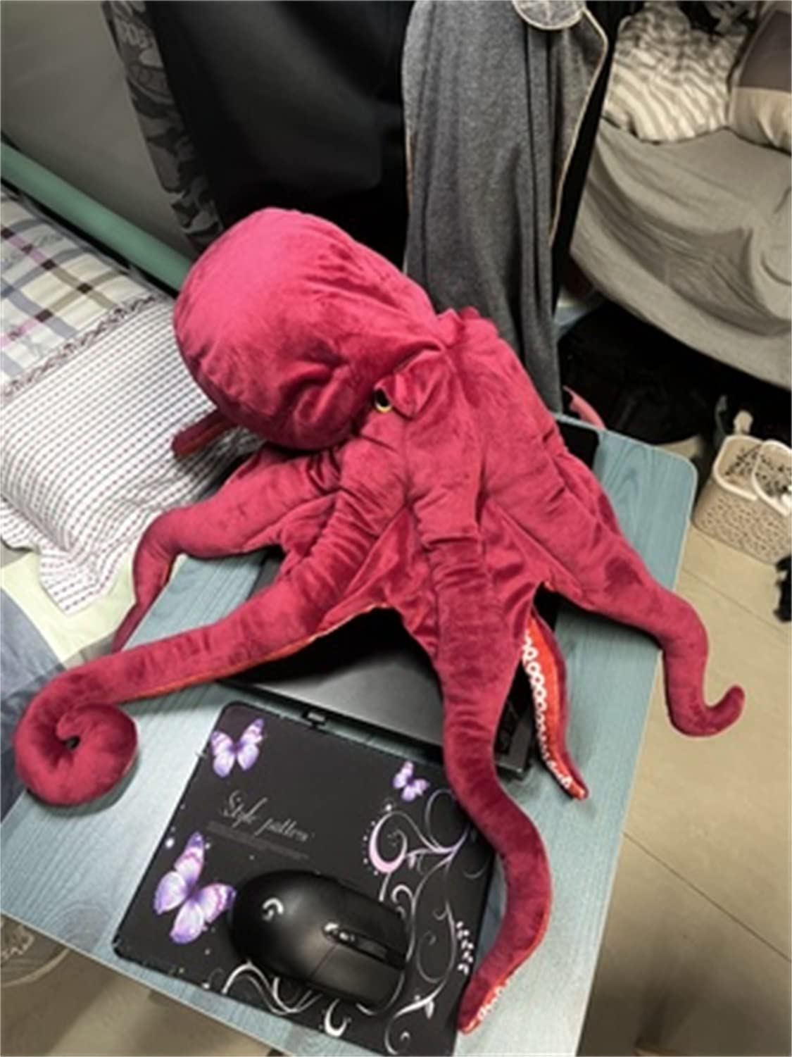 TAMMYFLYFLY Cute Octopus Plush Toy - Super Lovely Red Soft Real Life Octopus Giant Realistic Stuffed Animal Toys, Deep Sea Creeping Animal Octopuses