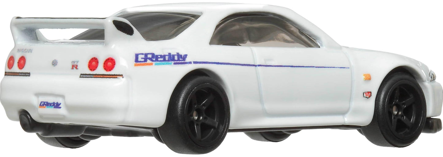 Hot Wheels Premium Car Culture Collectible Toy Car, 1:64 Scale Die-Cast Nissan Skyline R-33, Modern Classics Vehicle with Real Riders Tires