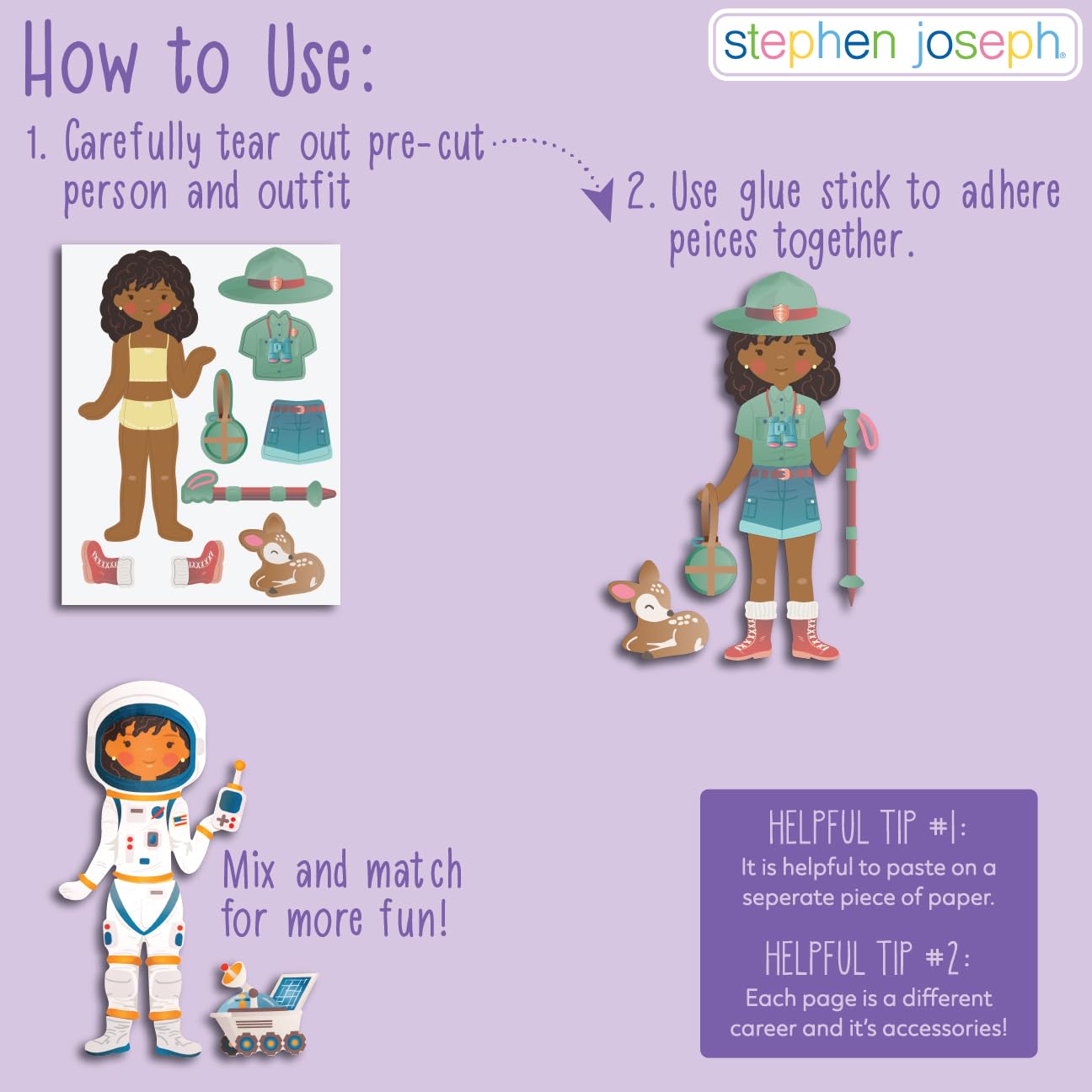 Stephen Joseph, Dress-Up Fashion and Career Paper Dolls, Careers