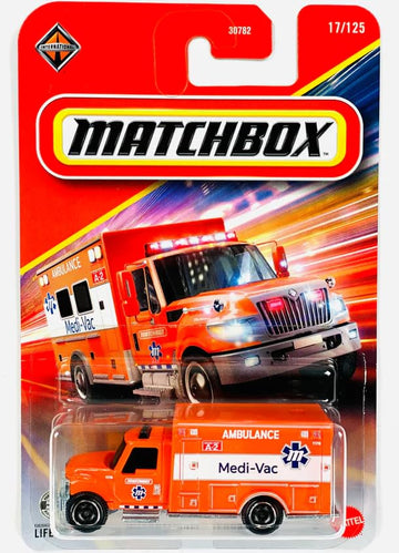 Matchbox International Terrastar Ambulance [Orange] 17/125, 1:64 Scale Diecast Toy Vehicle