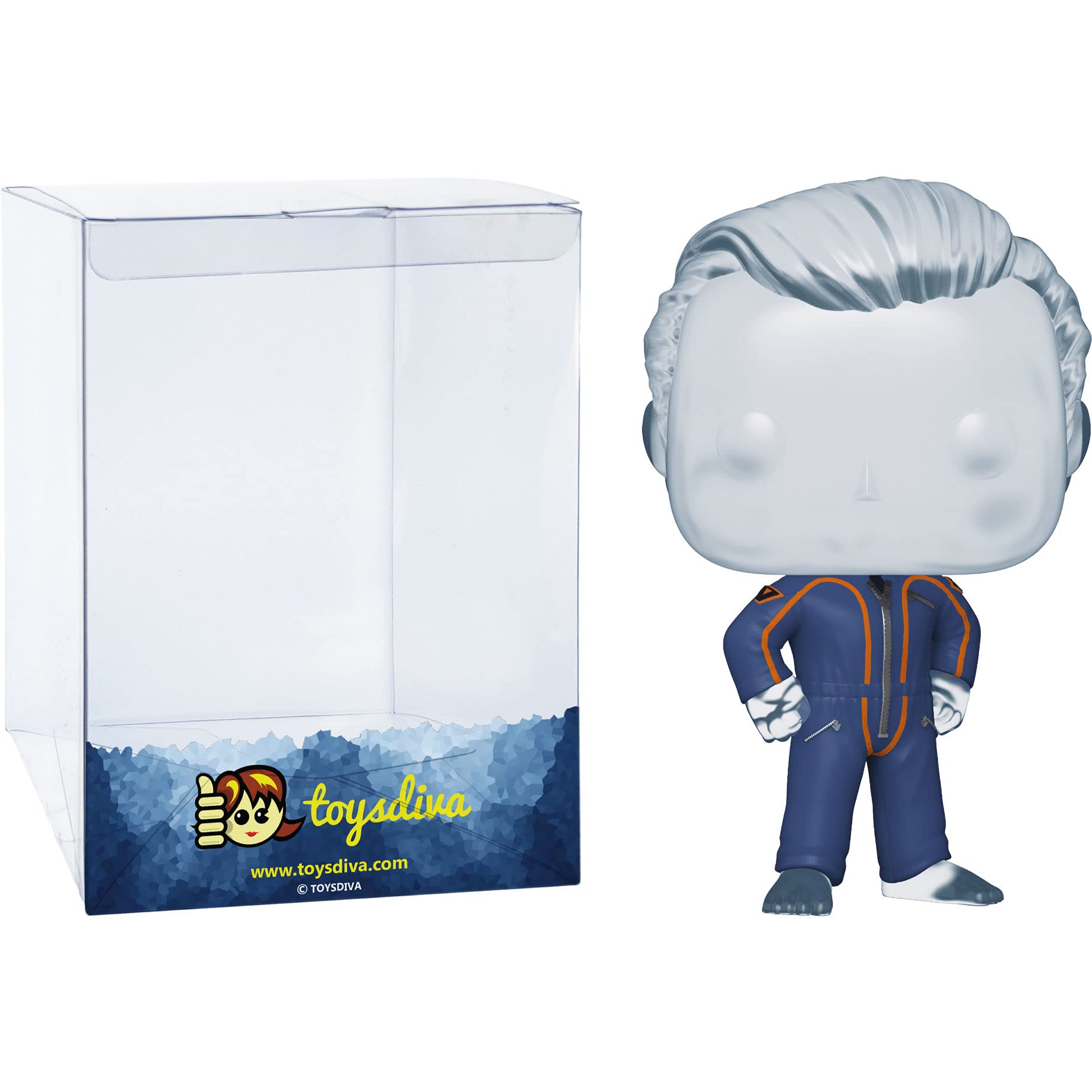 Funko Translucent: P o p ! TV Vinyl Figurine Bundle with 1 Compatible 'ToysDiva' Graphic Protector (981-48195 - B)