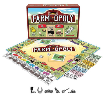Farm-Opoly Board Game - A Down-on-The-Farm Property Trading Game! - for 2 to 6 Players Ages 8 and up