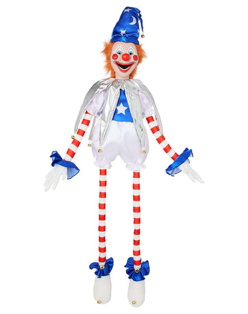Spirit Halloween Poltergeist The Clown Doll Plush, Officially Licensed, Theatrical Décor, Perfect for Horror Fans, Multicolor