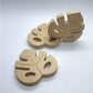 Alenybeby 5pcs Lovely Cartoon Wood Leaf Pure Natural Animal Shape Beech Wooden Handmade DIY Necklace Pendant (5pcs)