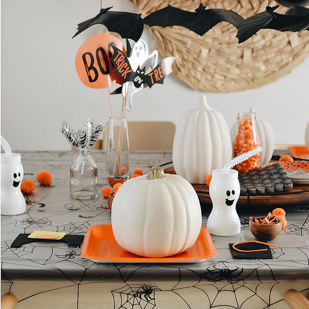 Fun Express White Craft Pumpkin - 5 inch - DIY Halloween and Fall Home Decor