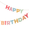 Meri Meri Felt Happy Birthday Garland (3.2m with excess cord - Pack of 1)