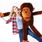 YunNasi Large Stuffed Monkey Giant Monkey Stuffed Animal Big Gorilla Plush Toy for Kids and Girlfriends (31.5 Inches)