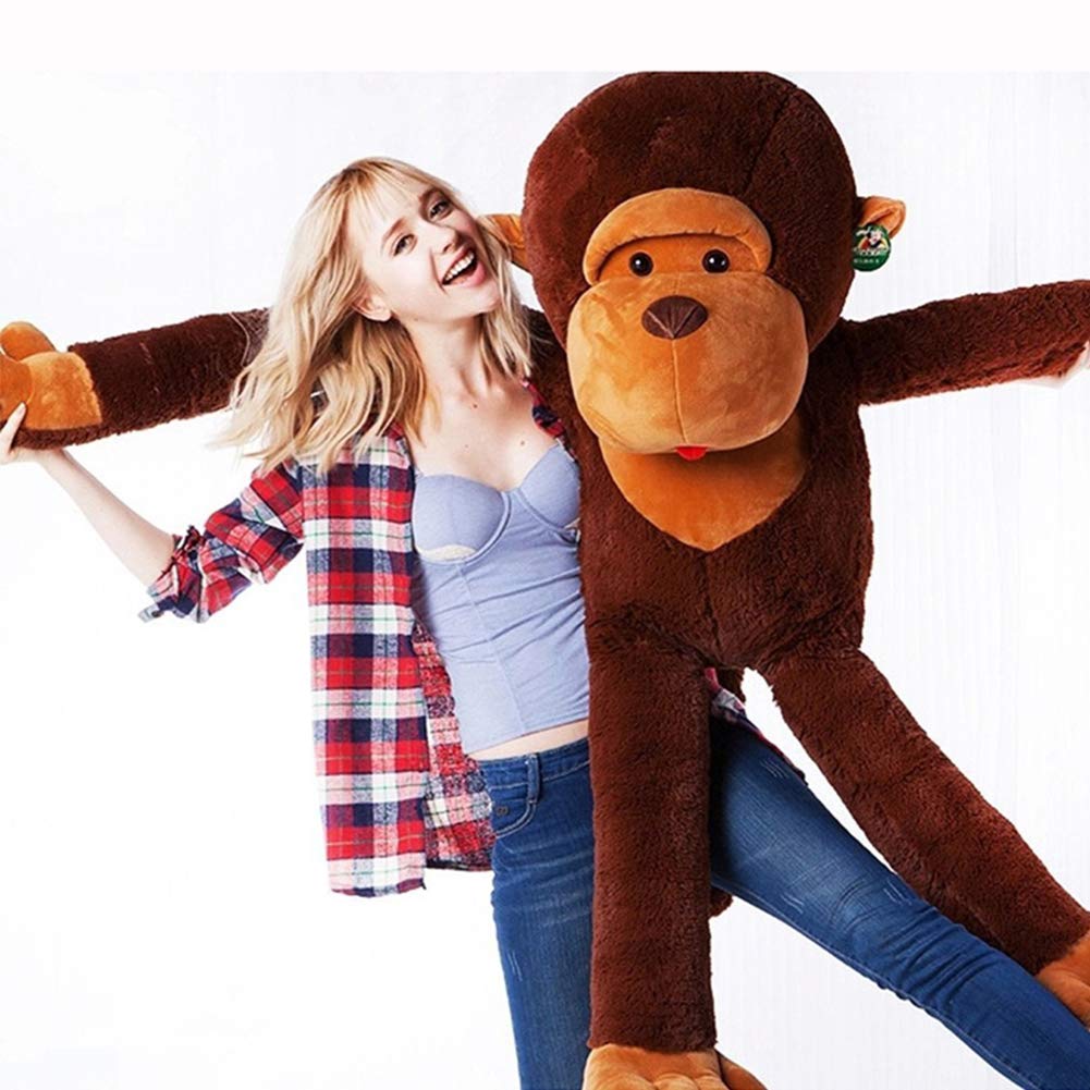 YunNasi Large Stuffed Monkey Giant Monkey Stuffed Animal Big Gorilla Plush Toy for Kids and Girlfriends (31.5 Inches)