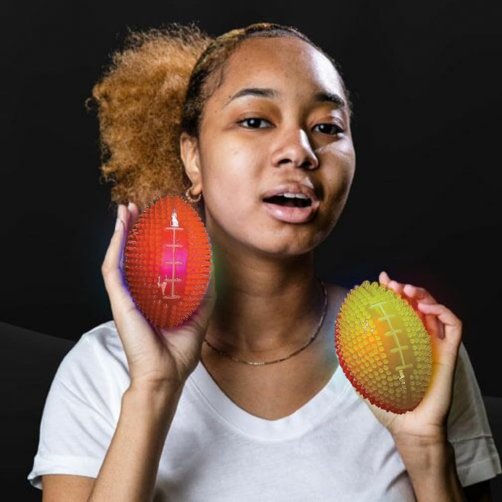 Fun Express Light Up Mini Footballs, Set of 12