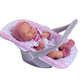 JC Toys - for Keeps Playtime | 2 in 1 Baby Doll Swing and Portable Carrier | for Dolls up to 18" | Ages 3+ | Pink