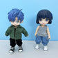 niannyyhouse OB11 1/12 BJD Doll Clothes Coat Pocket Pants Vest Shoes Denim Outfit 4.3in Action Figures Doll Dressup (Pink)