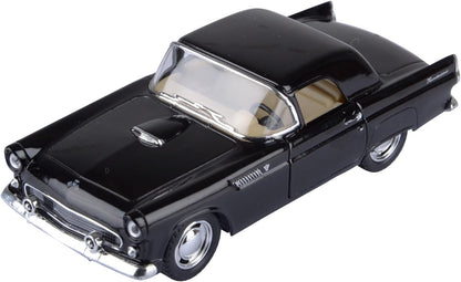 KiNSMART - 1955 Ford Thunderbird Hard Top 5" 1:36 Scale Metal Model Toy Classic Car (Black)
