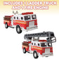 ArtCreativity 5.5 Inch Fire Truck Toys - Set of 2 - Pull Back Firetruck Toys 3-5 Years Old Boys and Girls - Includes Metal Ladder Truck and Fire
