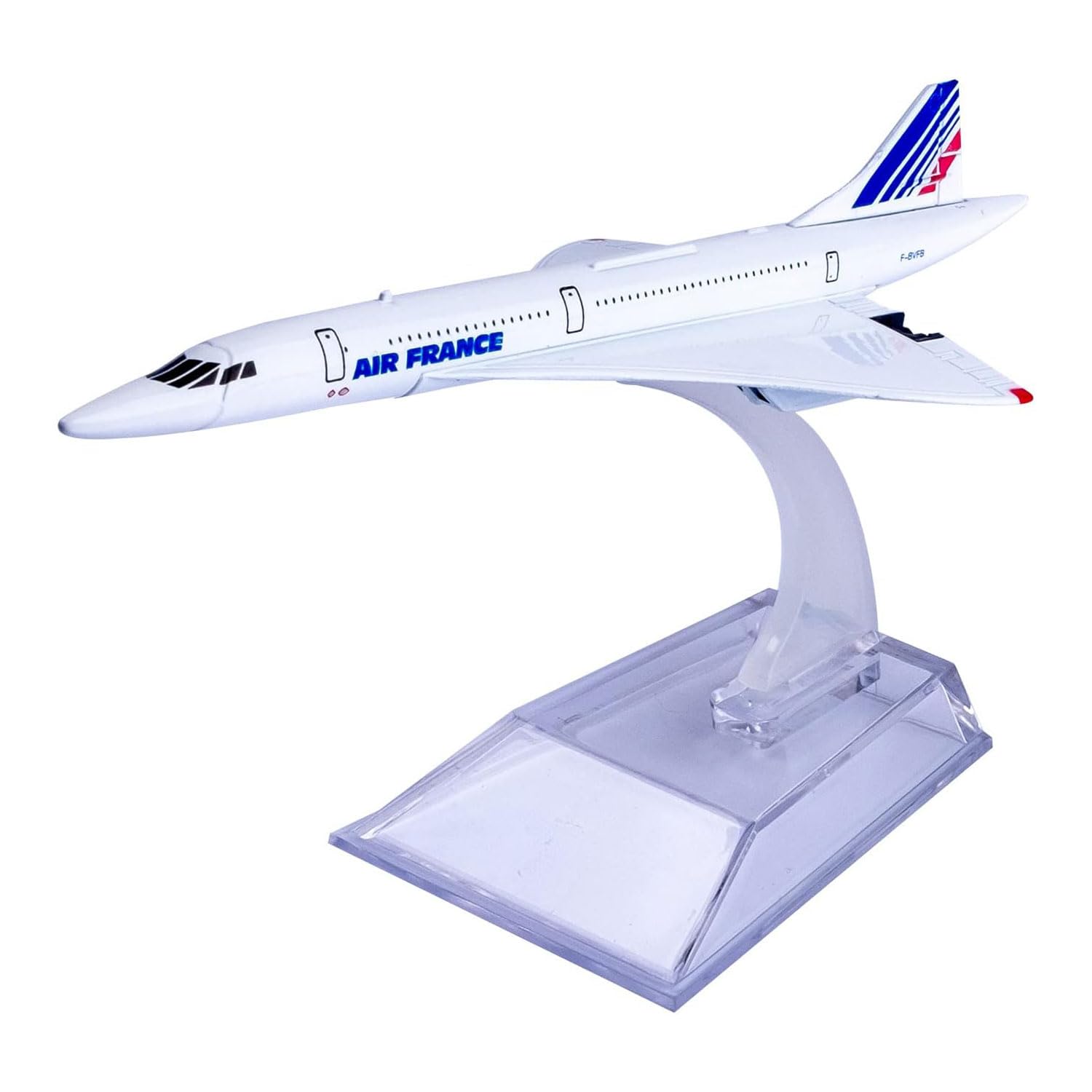 yuanpulalala 1/400 16cm Concorde Wheelless Air France Airplane Alloy Diecast Model Airplane Toy Model Gift (6 inch