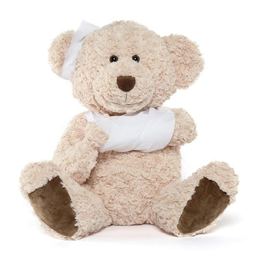 Muiteiur 25.6 Inch Get Well Soon Teddy Bear, Broken Arm Gift for Kids, Soft Recovery Bear with Bandage, Gift for Kids Adult After Surgery