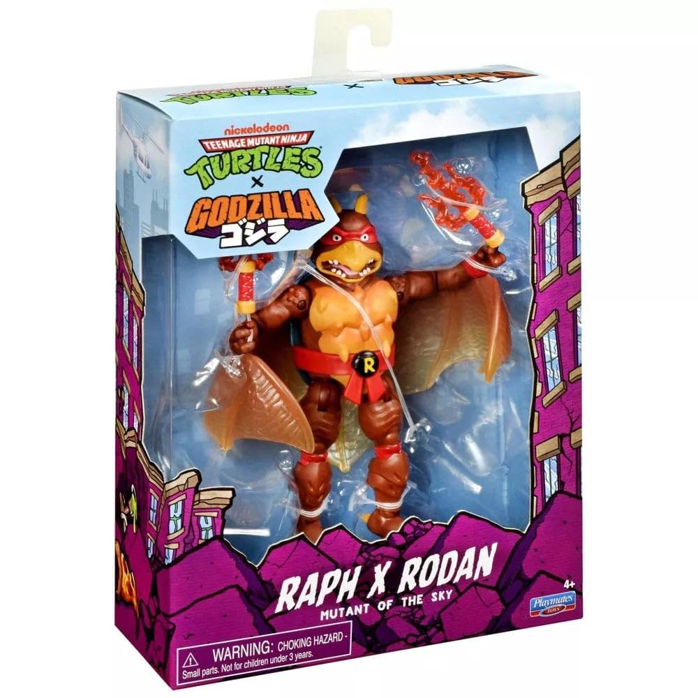 Teenage Mutant Ninja Turtles TMNT x Godzilla: Rodan Raphael Action Figure with Accessories by Playmates Toys