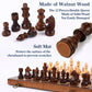 15 Inch Walnut Magnetic Chess Board Set for Adults Kids Wooden Chess, Folding Portable Travel Chess Game for Tournament Professional Beginner