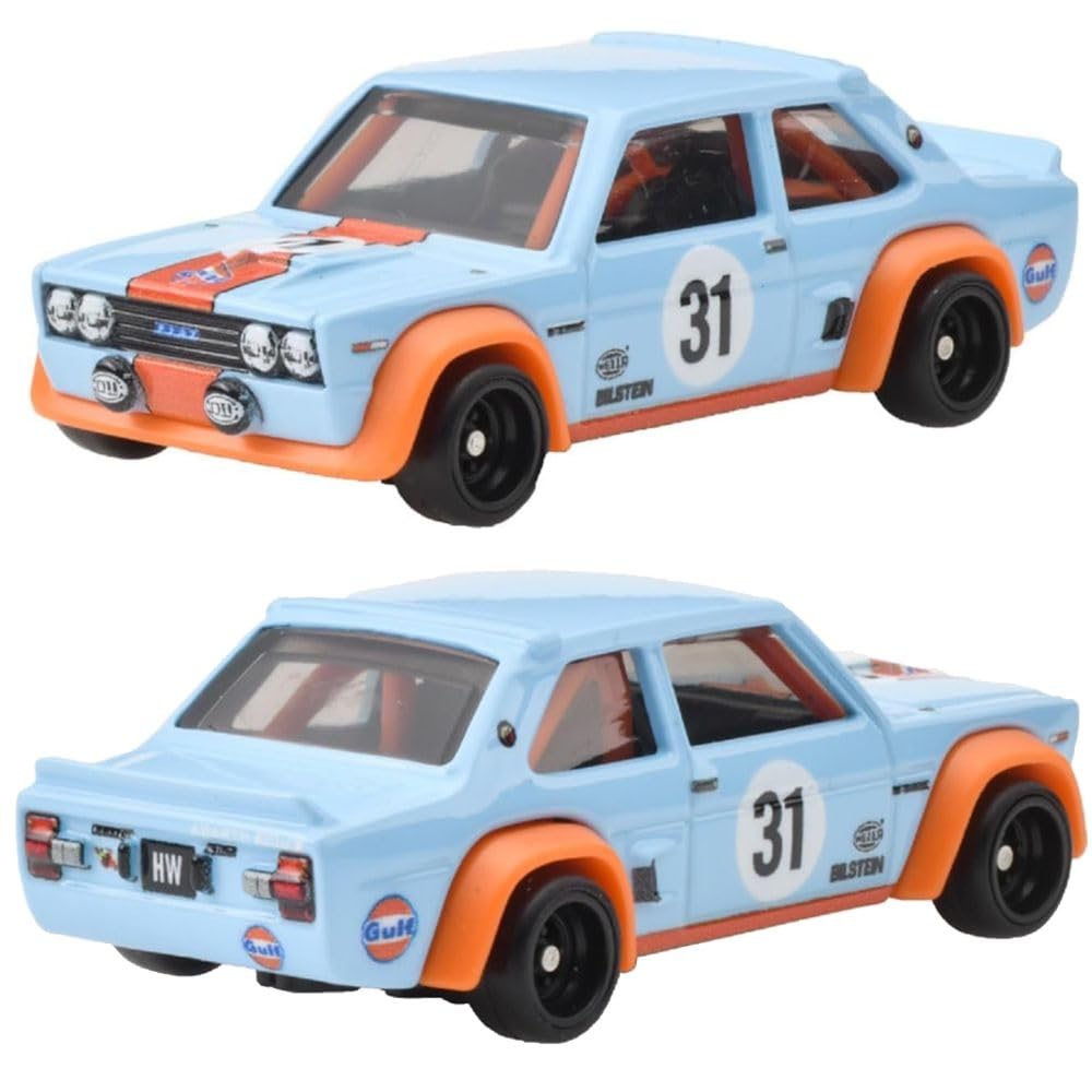 Hot Wheels Premium 2 Pack Lancia Rally 037 / Fiat 131 Abarth Vehicle Toy Minicar 3 Years Old Blue HRR81