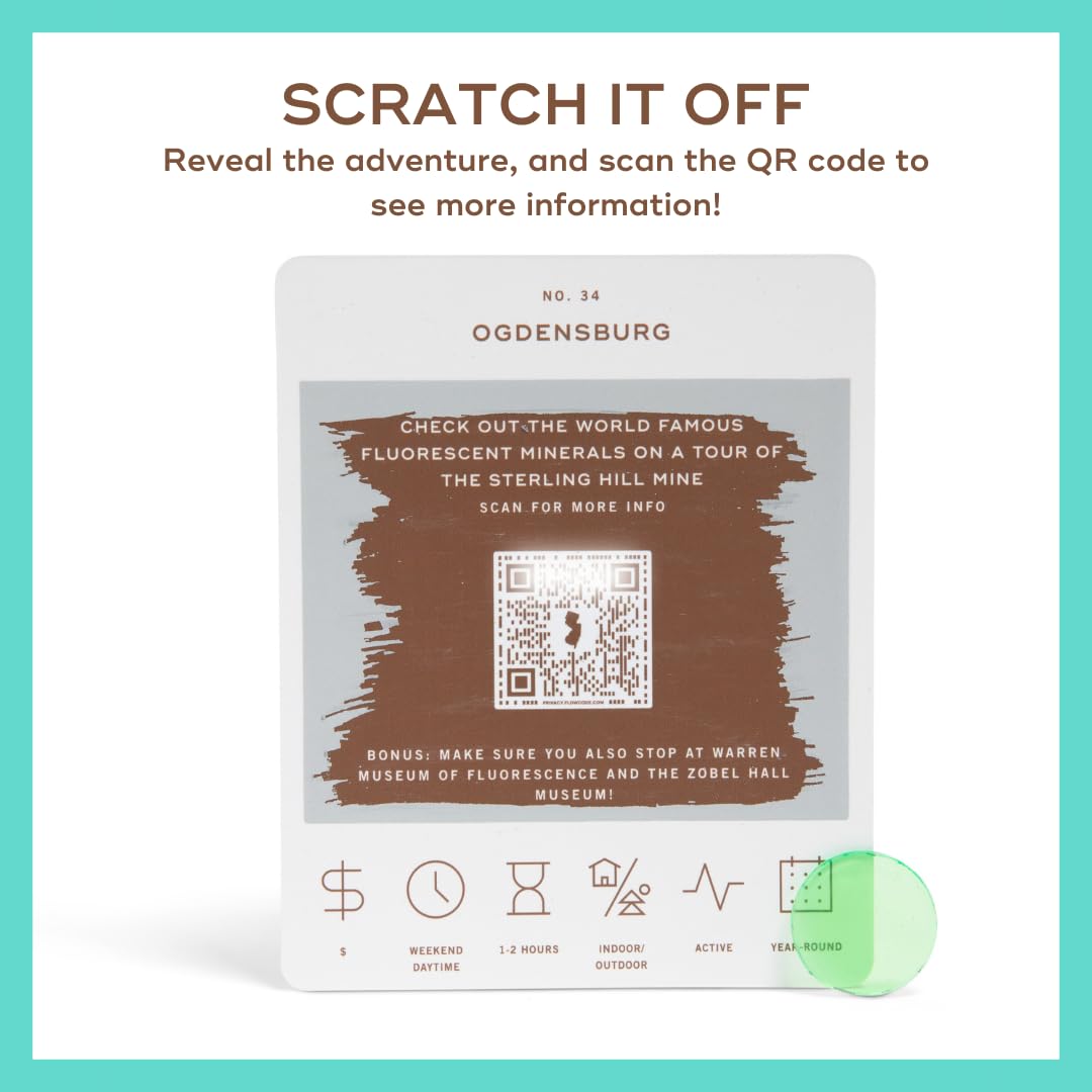 Reach International Outfitters New Jersey Adventure Bucket List: 50 Scratch-Off Cards for Outdoor Activities, Tourist Attractions, and Road Trips