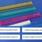 LinaLife 4Pcs Colorful Mahjong Rulers Mahjong Rack Set Multicolor Mahjong Rack Pushers Acrylic Tile Holders for American Mahjong, Game Nights, Clubs