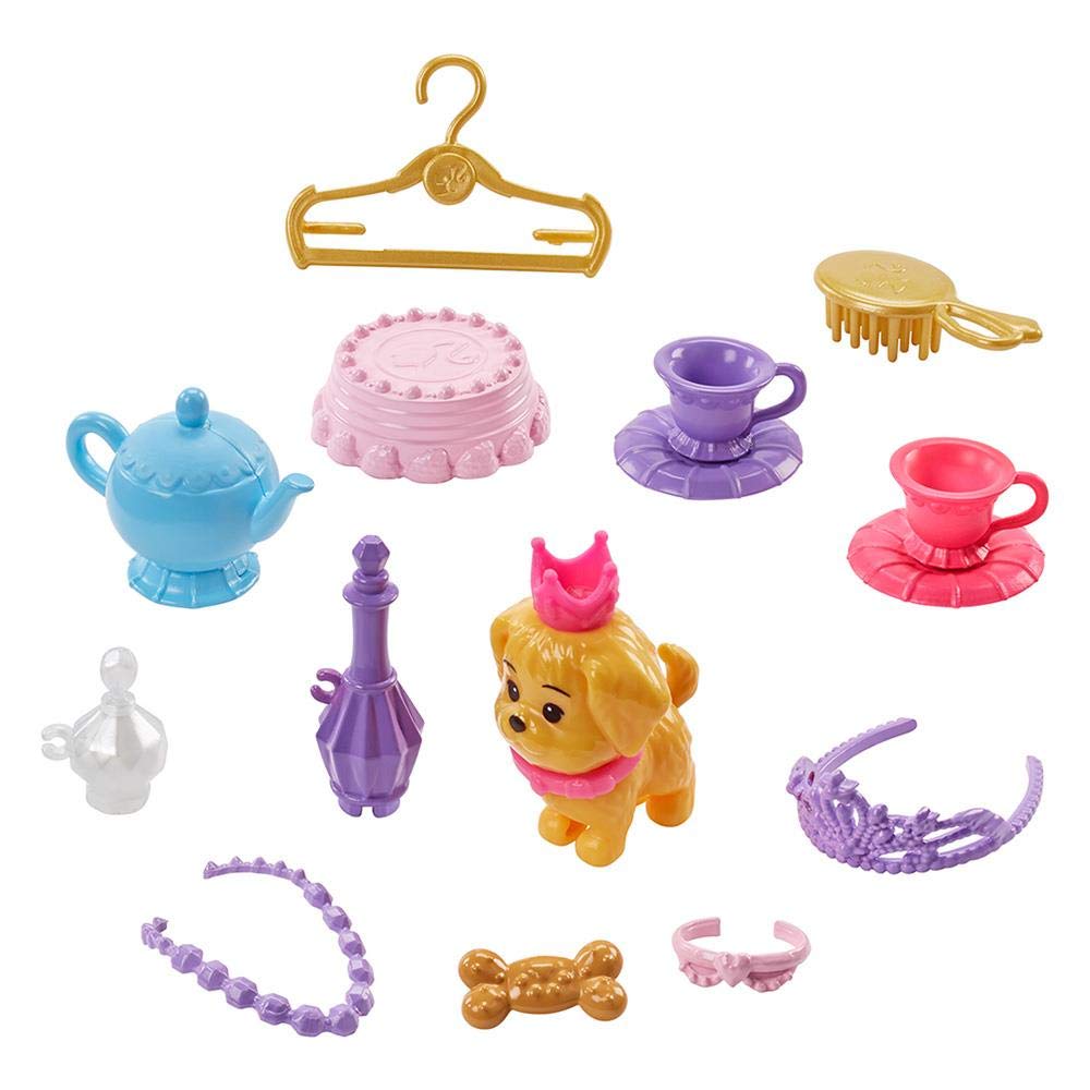 Barbie Dreamtopia Rainbow Cove Castle, Portable Playset with Handle, Puppy Figure, Transforming Features & 10+ Accessories