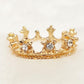 Miniature Gold Crown, Dollhouse Tiny Miniature Crown, with Diamond Rhinestones, Fairy Crown, for Fairy Tale Garden, Dollhouse Miniature, Terrarium