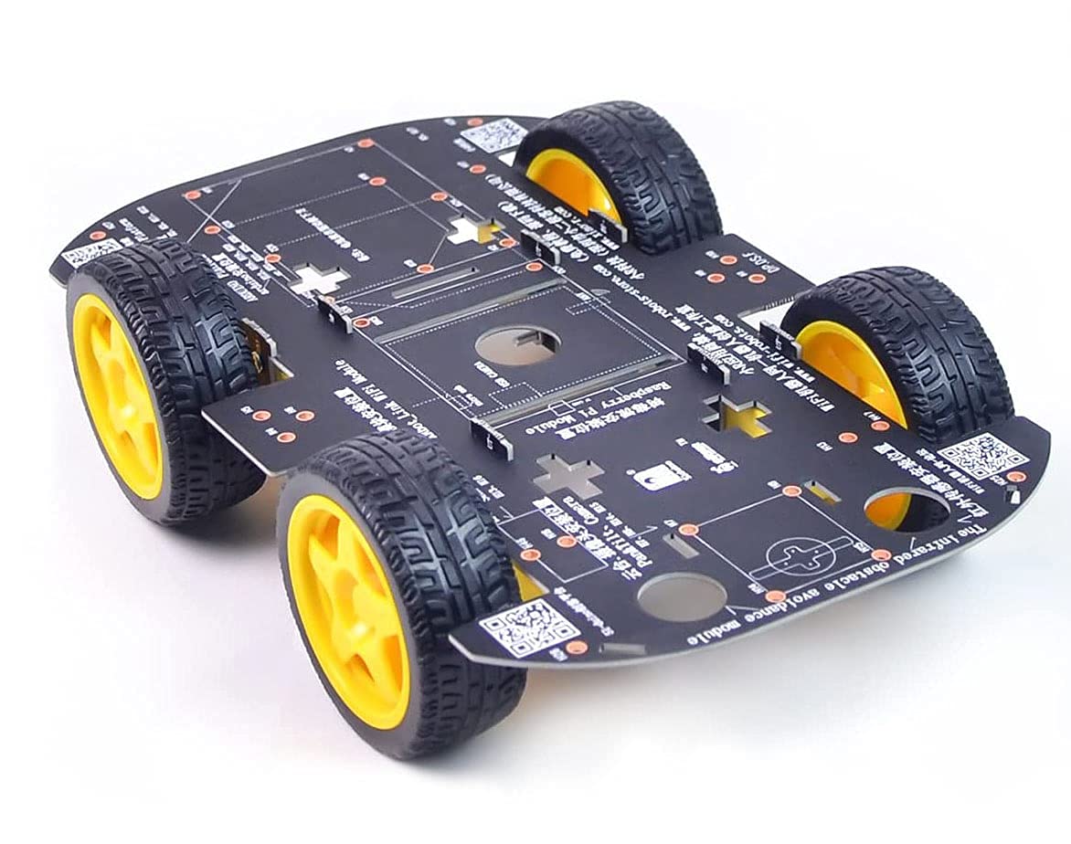 XiaoR Geek Robot Chassis 4WD Robot Car Smart Chassis Kit with 4 TT Motor for Arduino/Raspberry Pi/Jetson Nano, Smart Robotic Car Chassis DIY Learning