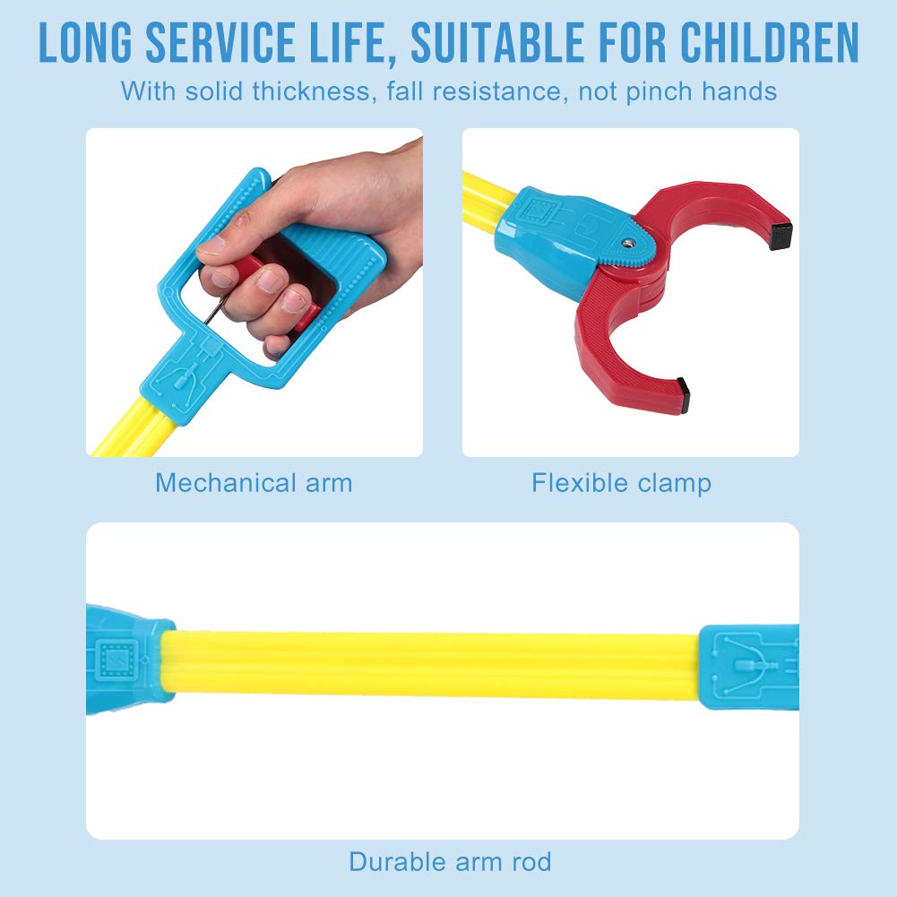 VGEBY1 Grabber Toy, Kids Robot Arm Claw Toy Grabber Reacher Toy Reach Out Grabbing Stick Children Intelligence Toy(Yellow) Toy Grabber Claw For Kids