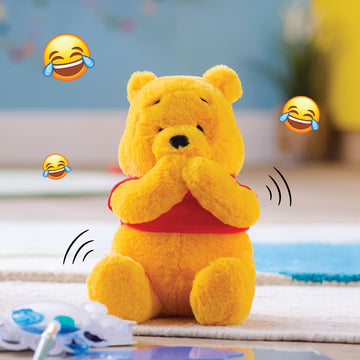 Disney Store Official Giggle and Wiggle Laughing Disney Plush Toy - Winnie The Pooh Stuffed Animal with Laughing & Shaking Interactive Features - Cute
