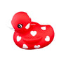 DUCKY CITY 3 Inch Valentines Rubber Duck [Squeaky, Floats Upright] | Heart Toddler Valentines Day Gift, Baby Safe Bath Toy | Jeep Ducks for Ducking