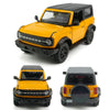 2-Door Bronco Badlands Model Car 1/36 Scale Diecast Toy Cars Metal Alloy Children’s Vehicles, Pull Back Doors Open, Black Rim, Mens Collection, Kids